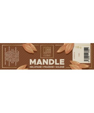 Mandle CORK Nelúpané pražené solené 110g