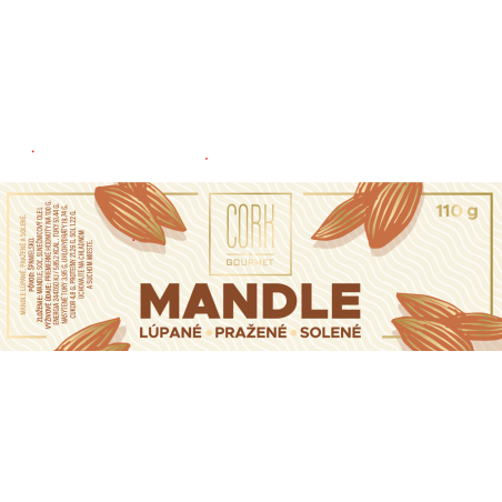 Mandle CORK Lúpané pražené solené 110g
