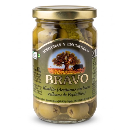 Zelené olivy s uhorkami 170g