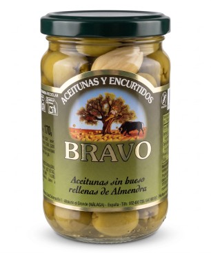 Zelené olivy s mandľami 170g