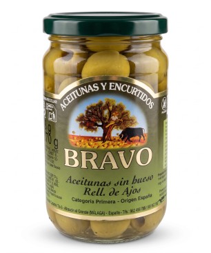 Zelené olivy s cesnakom 170g