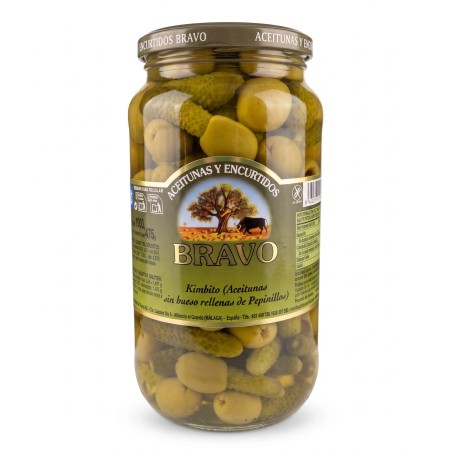 Zelené olivy s uhorkami 475g