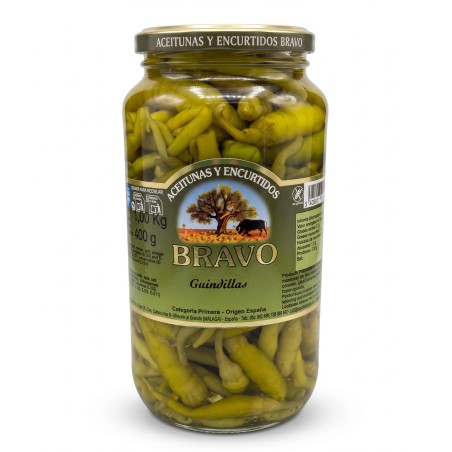 Zelené papričky pikantné 400g