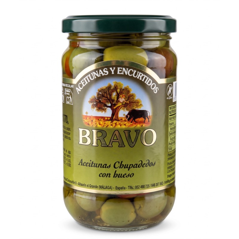 Zelené olivy s kôstkou 170g Zelené olivy s kôstkou 170g