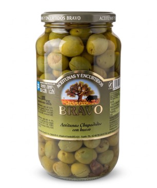 Zelené olivy s kôstkou 525g