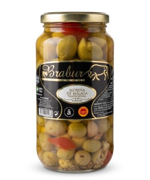Zelené olivy s kôstkou Malaga D.O.P. 525g