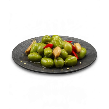 Zelené olivy s kôstkou 525g