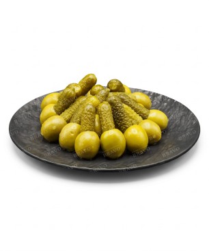 Zelené olivy plnené uhorkami 170g