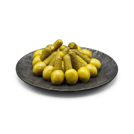 Zelené olivy plnené uhorkami 170g
