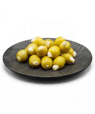 Zelené olivy plnené cesnakom 500g