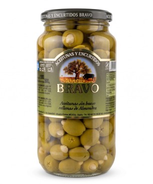 Zelené olivy plnené cesnakom 500g