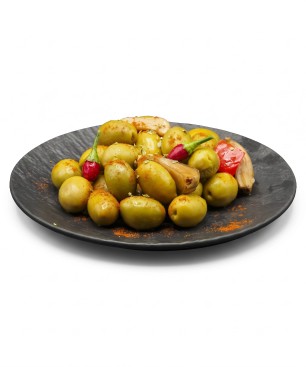 Zelené olivy s kôstkou s olivovým olejom 525 g
