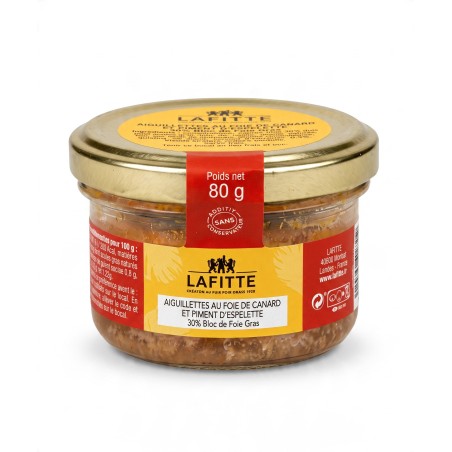 Lafitte Kačacie prúžky s 30% blok kačacieho foie gras s papričkami 80g
