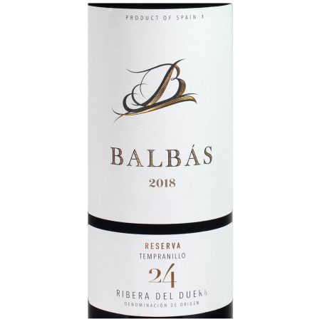 Bodegas Balbás  24 Tinto Reserva, DOC Ribera del Duero  2018