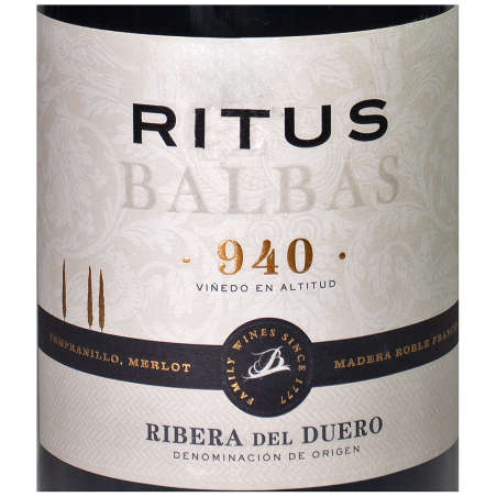 Bodegas Balbás Ritus Tinto de Altura, DOC Ribera del Duero  2020